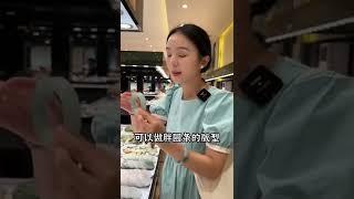 翡翠手镯，这条如水墨画般的冰乌鸡特色镯子（1）#翡翠#翡翠手镯#翡翠直播