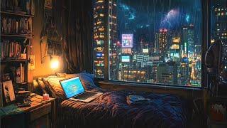 Sleep music that makes your room cozyGood night listening to the sound of rain and thunder.