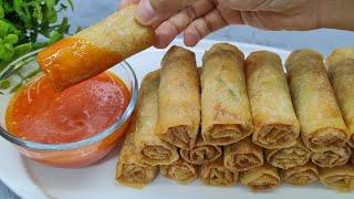 LUMPIA AYAM GULUNG DITAMBAH SAUS ASAM MANIS PEDAS