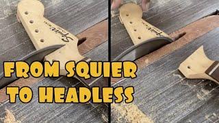 From neglected Squier Mini to cool Headless Guitar - A quick journey