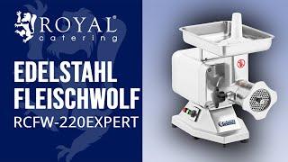 Edelstahl Fleischwolf RCFW-220EXPERT | Royal Catering | Produktvorstellung