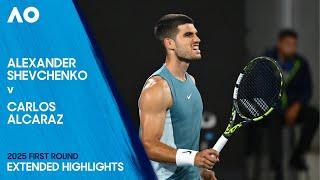 Alexander Shevchenko v Carlos Alcaraz Extended Highlights | Australian Open 2025 First Round