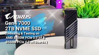 Aorus Gen4 7000S 2TB NVME SSD | Tested on B350M (PCIe 3.0 x4) v B550M (PCIe 4.0x4)