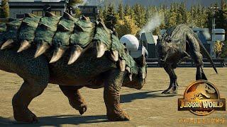 Chaos Theory Allosaurus RAMPAGES and BATTLES Bumpy | Jurassic World Evolution 2