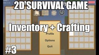 UNITY 2D Sandbox Survival TUTORIAL #3 Inventory and Crafting (Recipes)