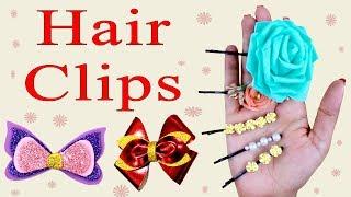 HAIR CLIPS #DIY Easy to make at home #Craft Best out of waste