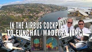 AIRBUS COCKPIT TO FUNCHAL  (FNC) / MADEIRA! | FULL EUROWINGS A320 APPROACH TO RUNWAY 05