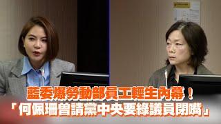 藍委爆勞動部員工輕生內幕！「何佩珊曾請黨中央要綠議員閉嘴」