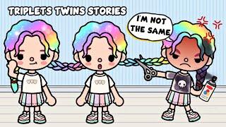 I'm Not The Same ‍️ Best Triplets Twin Sisters Stories | Sad Toca Life Story | Toca Boca World