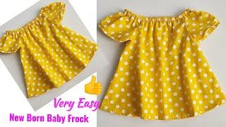 New Born Baby Frock Cutting and stitching | Yoke Baby Frock cutting and stitching | Baby Frock