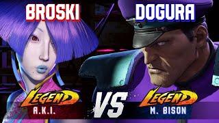 SF6 ▰ BROSKI (A.K.I.) vs DOGURA (M.Bison) ▰ High Level Gameplay