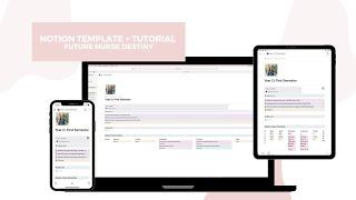 NOTION FREE TEMPLATE + TUTORIAL | Future Nurse Destiny