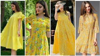 The most beautiful summer yellow dress design ideas/Самые красивые фасоны для летнего жёлтого платья