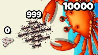 ЭВОЛЮЦИЯ МУРАВЬЁВ ПРОТИВ КРАБОВ, МАКСИМАЛЬНЫЙ УРОВЕНЬ! | Ants Vs Crabs Epic Battle 3D