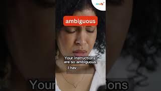 What is the meaning of Ambiguous?  #awordaday #edutok #shorts  #learnenglishonline