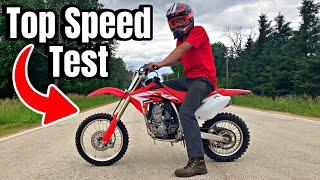 Honda CRF150R Top Speed Run - How FAST?