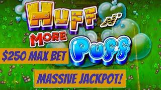  MY BIGGEST JACKPOT EVER on HUFF N' MORE PUFF! $250 MAX BET! EPIC WIN 