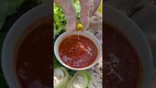 Món ngon đặc sản Ninh Thuận. Bánh tráng cuốn thịt luộc chấm mắm nêm. #dphara #Doitruong #Mamnem