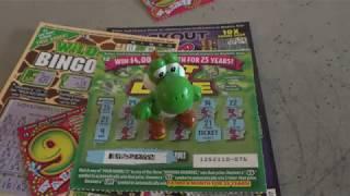 #44 Lottery Challenge Scratcher Tickets From Nevada Arcade Channel & Yoshi