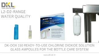 DK-DOX 150 READY-TO-USE CHLORINE DIOXIDE SOLUTION GLASS AMPOULES FOR THE BOTTLE CARE SYSTEM