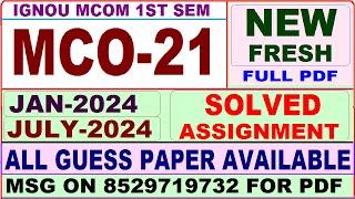 MCO 21 solved assignment 2024 / mco 21 solved assignment 2023-24 in English / ignou mco021 2024