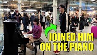 Challenged to Piano Battle? Playing Despacito Duet on Public Piano  | Cole Lam