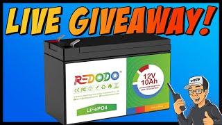 REDODO 12V 10AH LIFEPO4 Giveaway! Ham Radio Dude Live