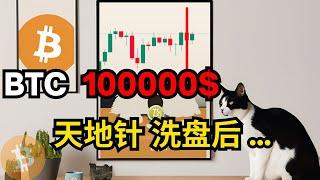 BTC 100000$，天地针洗盘后... ... 比特币行情分析(BTC/ETH/比特币/以太坊/bitcoin/ethereum行情分析)