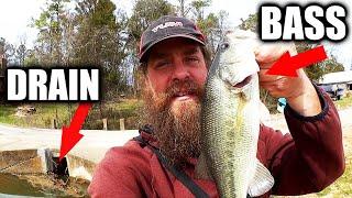 Now is The Time to Start Bass Fishing! (Catching Bass By the Drain)