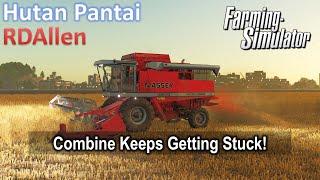 Combine Keeps Getting Stuck! | E43 Hutan Pantai | Farming Simulator 25