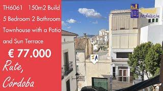 77K, 5 Bedroom 2 Bath Townhouse + Patio & Terrace Property for sale in Spain inland Andalucia TH6061