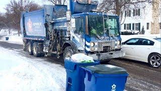 A Snowy Minnesota Garbage Day: Republic Services