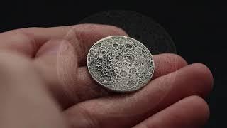 .999 Fine Silver Moon Coin - 1" Version