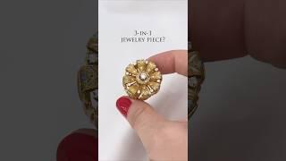 Thoughts? A convertible jewelry piece: ring, pendant and brooch