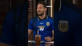 Re-enacting Maradona’s iconic 94 World Cup celebration. 