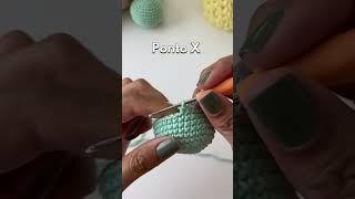 Diferença entre Ponto X e Ponto V #amigurumi #amigurumiiniciantes #diy #handmade #crochet