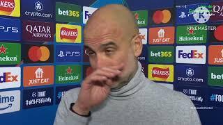 Reaccion de Guardiola Manchester City 3-3 Feyenoord goles