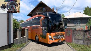 Realistic Bus Driving through Extreme Narrow Roads of Bosnia | #ets2 | Logitech G29 Setup