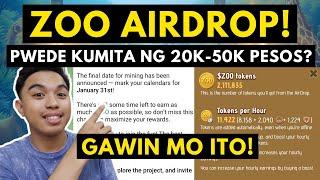 ZOO AIRDROP! POTENTIAL 20K-50K PESOS SOON? HOW TO EARN MORE TOKENS BEFORE MINING PHASE END?