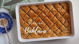 Baklava | Turkish Walnut Baklava Recipe using Phyllo Pastry