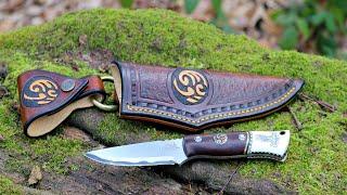 My New Custom Bushcraft Knife and Leather sheath - Loz Harrop & Robert Radcliffe