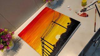 canvas painting  | Acrylic colour | #shorts #youtubeshorts | Artist priyansh soni