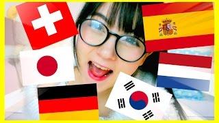 TALKING IN 7 LANGUAGES! German, Japanese, Spanish, Korean, Dutch & Swiss German