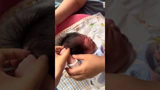 Baby Grabs Hair & Cries Instantly! So Cute & Funny!  #BabyMoments #CutestCry‍️