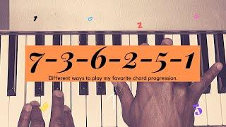 Piano Tutorial: Different Ways To Play The 7-3-6-2-5-1 Chord Progression