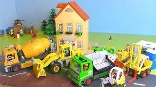 Bagger, Lastwagen & Trucks - Baustelle für Kinder Playmobil Vehicles for Kids