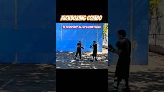 Kickboxing combo see the full video on our YouTube channel #martialarts #selfdefense #kickboxing