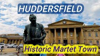 HUDDERSFIELD Full tour of Huddersfield Town Centre in West Yorkshire Huddersfield Walking Tour in 4K