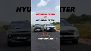 Hyundai Creta vs Hyundai Exter Dimensions compared! #Exter #Creta #Hyundai #CarWale #newcar