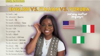 Learning My 4th Language at 28 | YORUBA vs ENGLISH vs ITALIAN